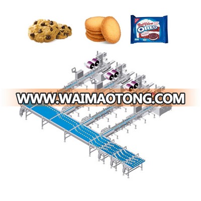 Full Automatic Circular Shape Cookies Biscuits Packing Line Machine